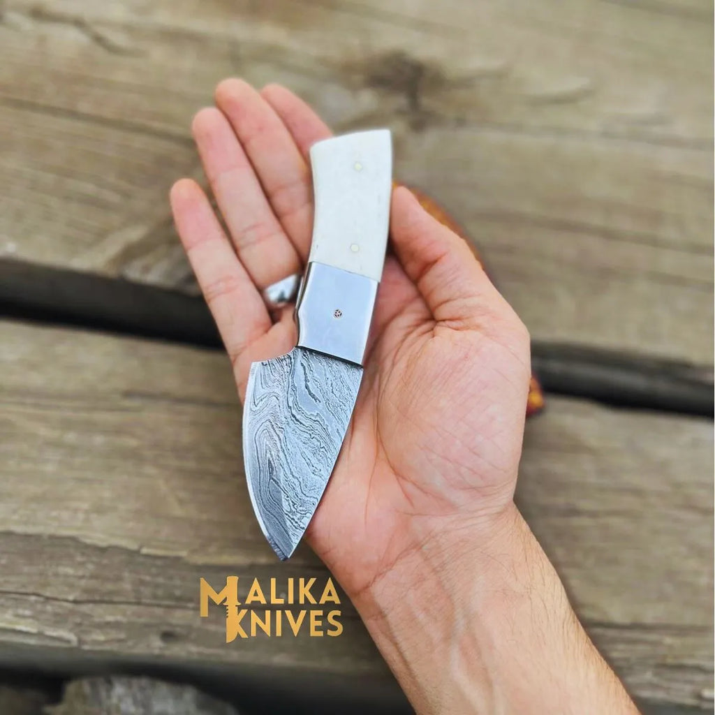 Cuchillo Mini Modern Tanto Skinner - Mango de Hueso de Camello para Cortes de Precisión y Diseño Elegante-0030