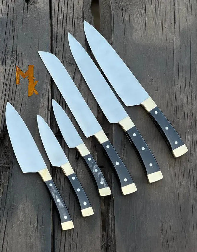 Professionelles Kochmesser-Set mit Lederetui-0203