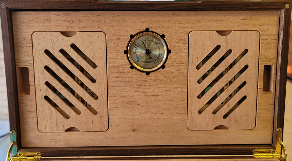 Humidor para puros - Wengué con revestimiento de cedro español - 80 unidades de capacidad