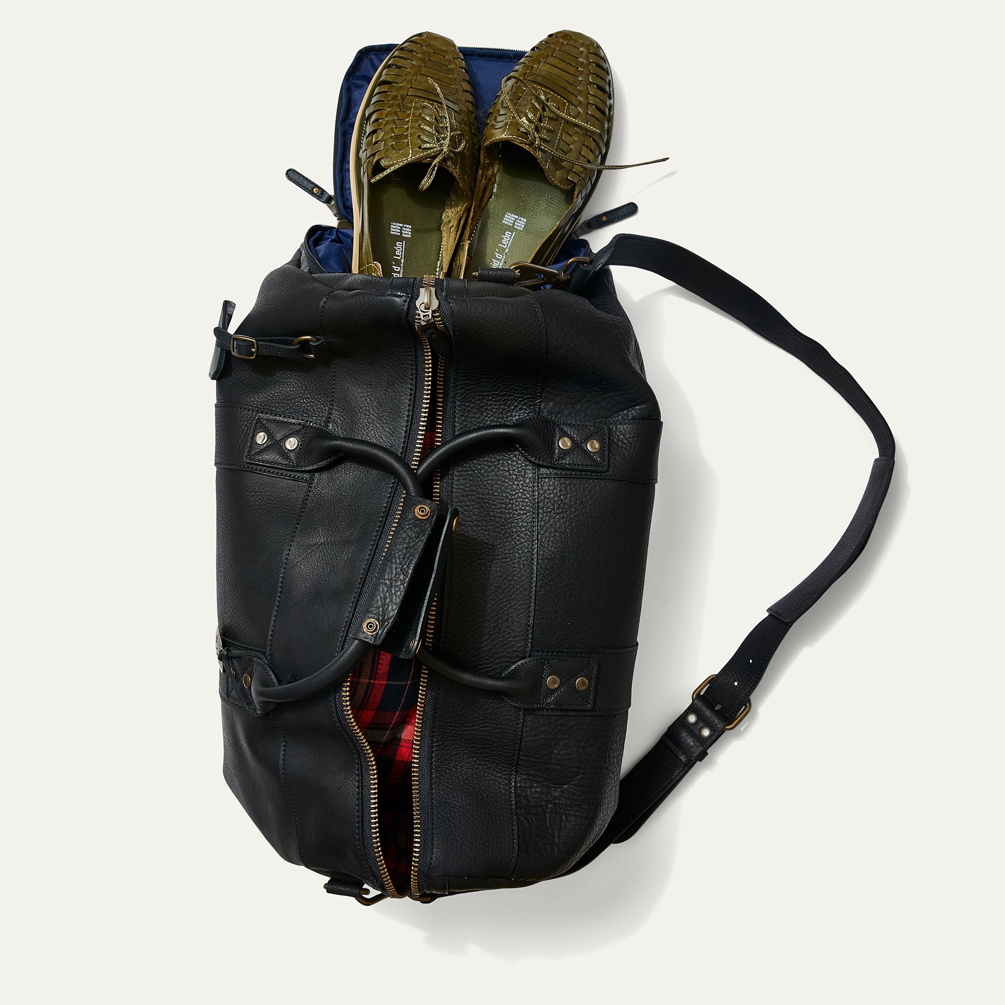 Lederne Atticus Schuh-Reisetasche