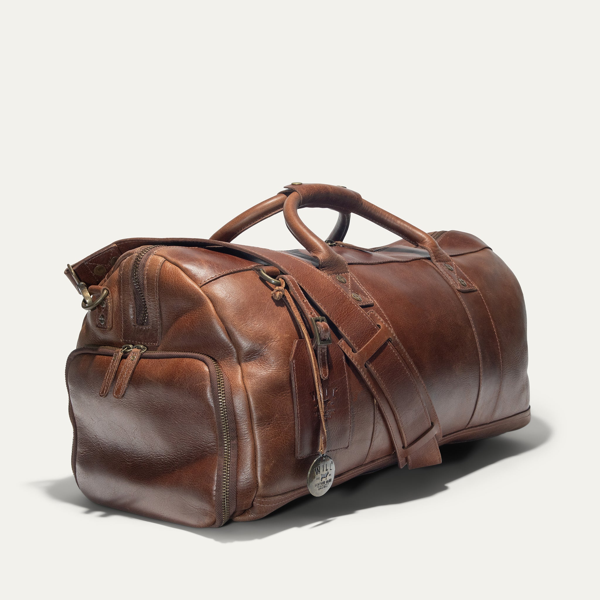 Lederne Atticus Schuh-Reisetasche