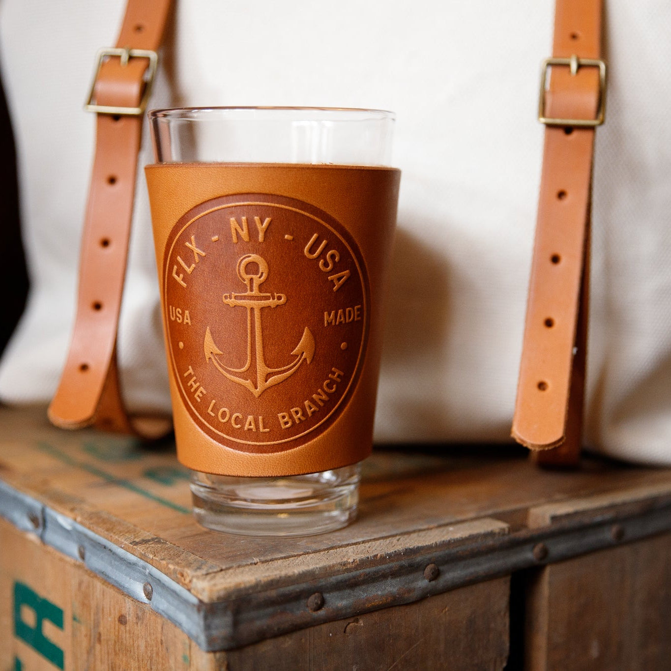 Leder-Bierkrug – Hergestellt in den USA