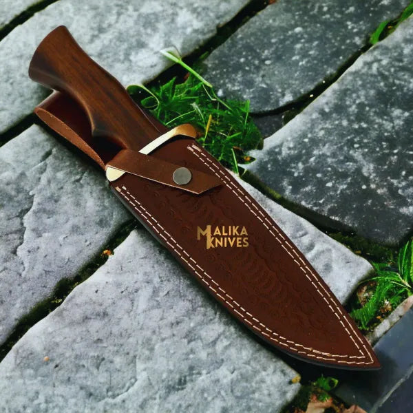 Handgeschmiedetes D2-Stahl Bowie-Messer Palisandergriff