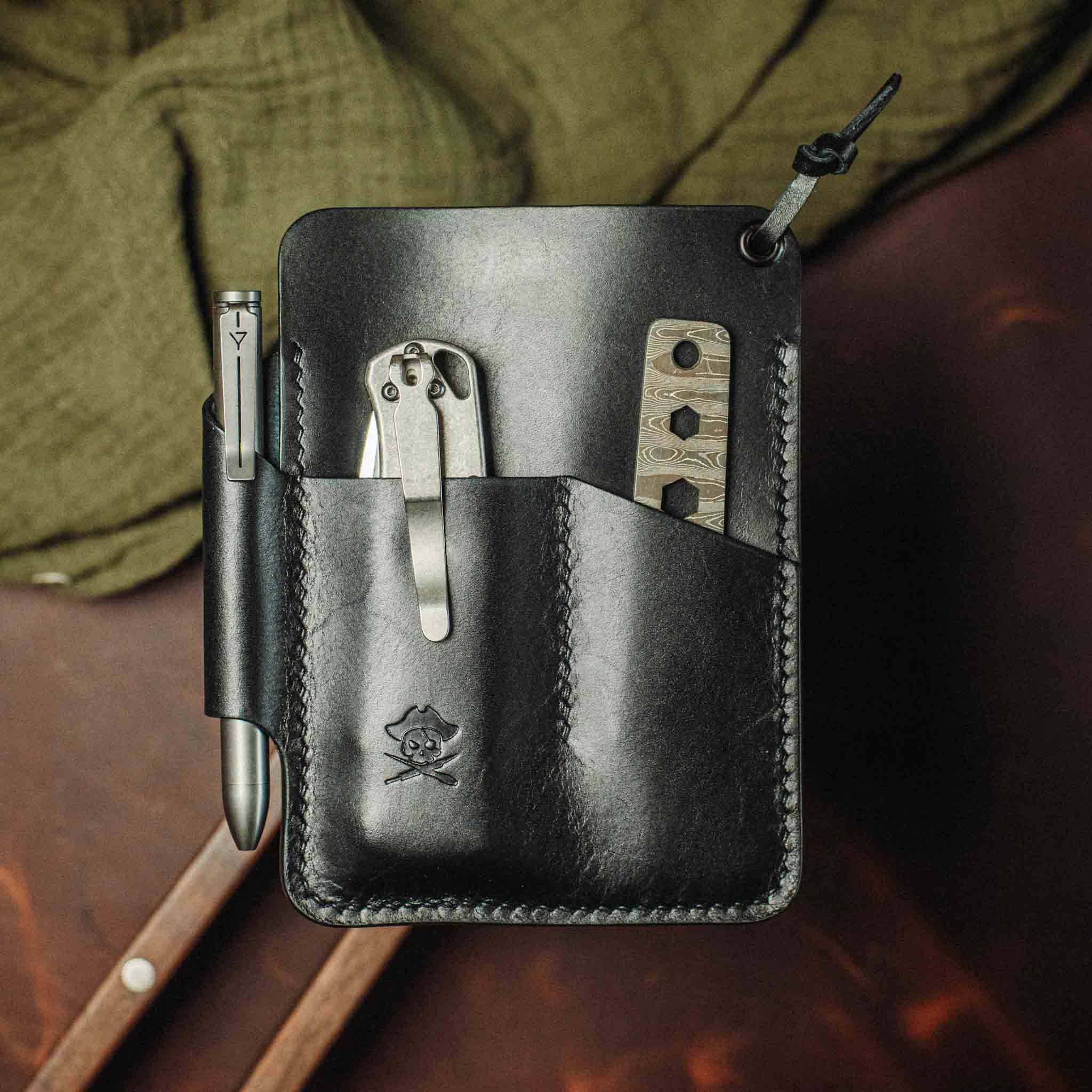 Pirate Goods First Mate Fatty Pocket Organizer – Large Leather EDC Organizer for Multi-Tool