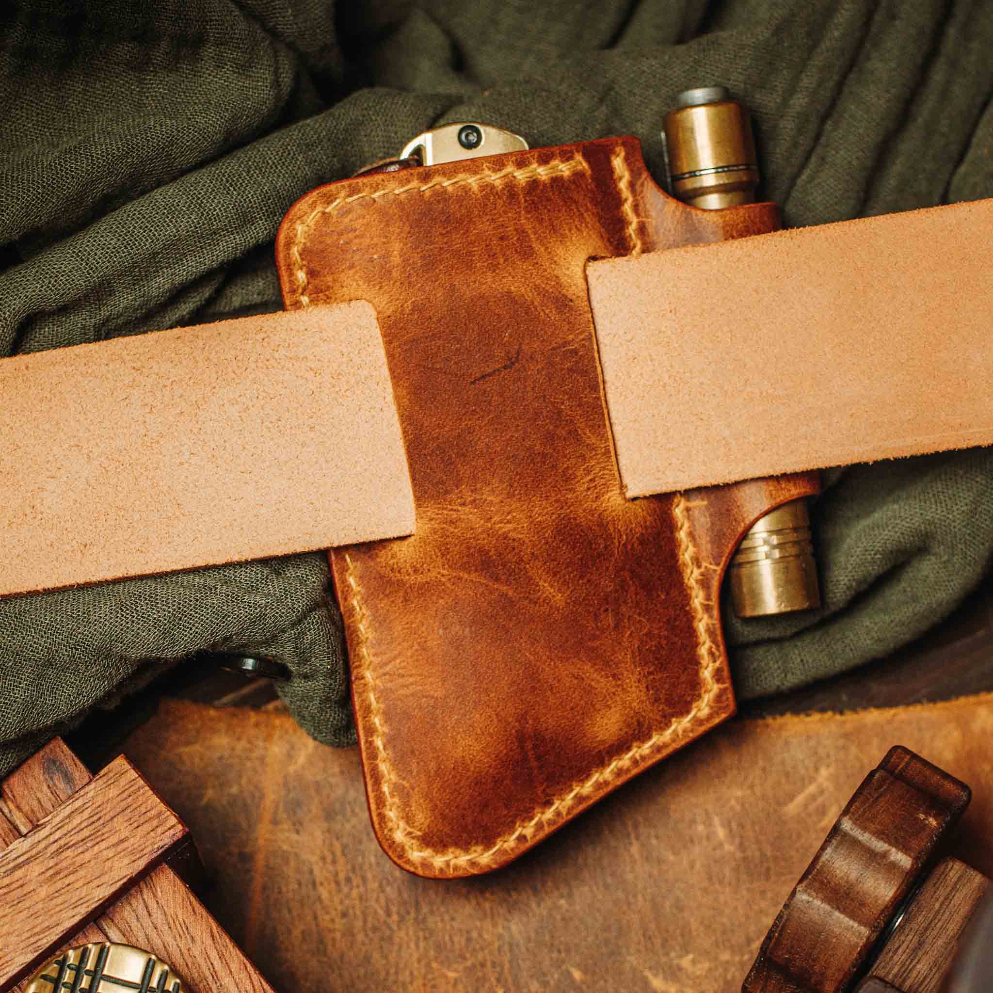 Funda de Cuchillo Marinero Pirata v4 – Soporte de Cuchillo de Cuero para Cinturón EDC