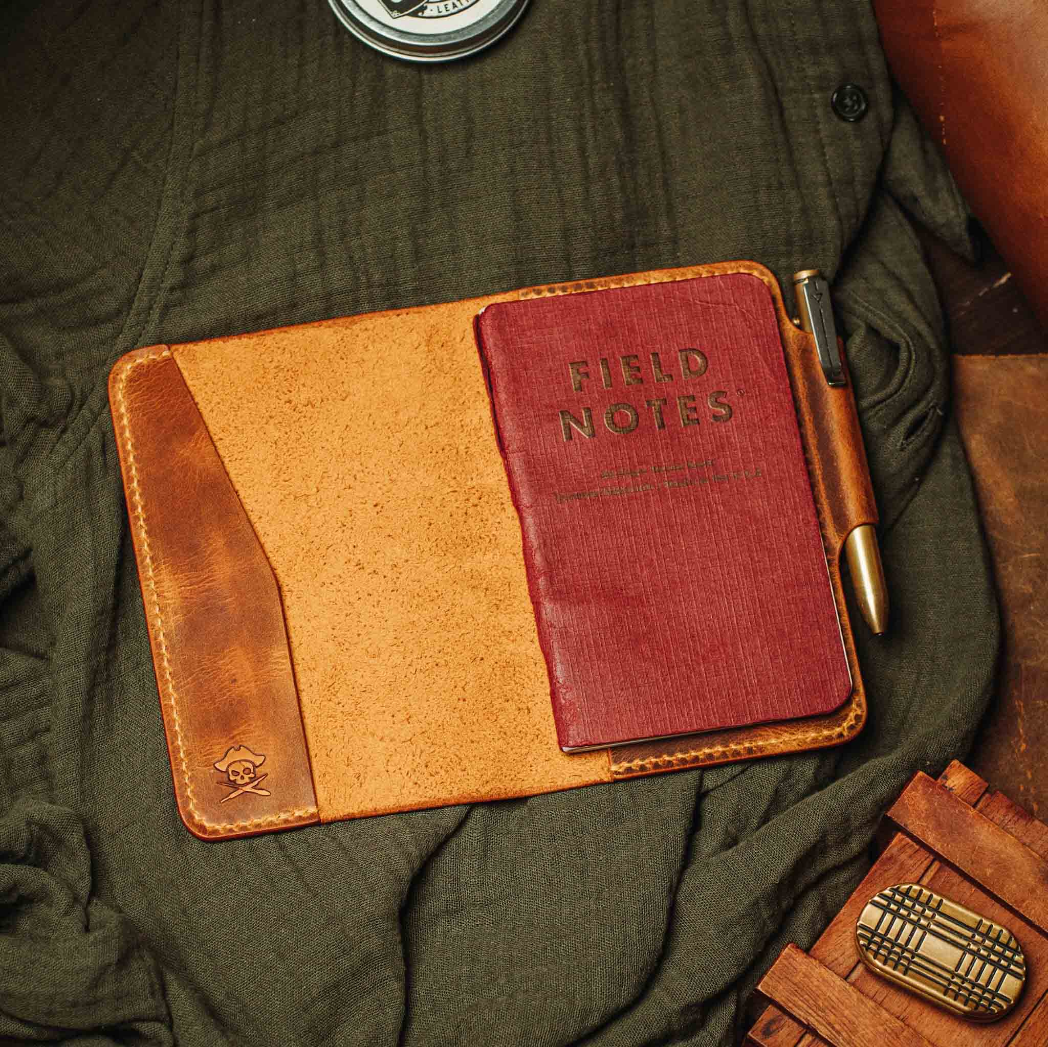 Pirate Goods Navigator Feldnotizen-Cover – Leder EDC Tagebuchhalter