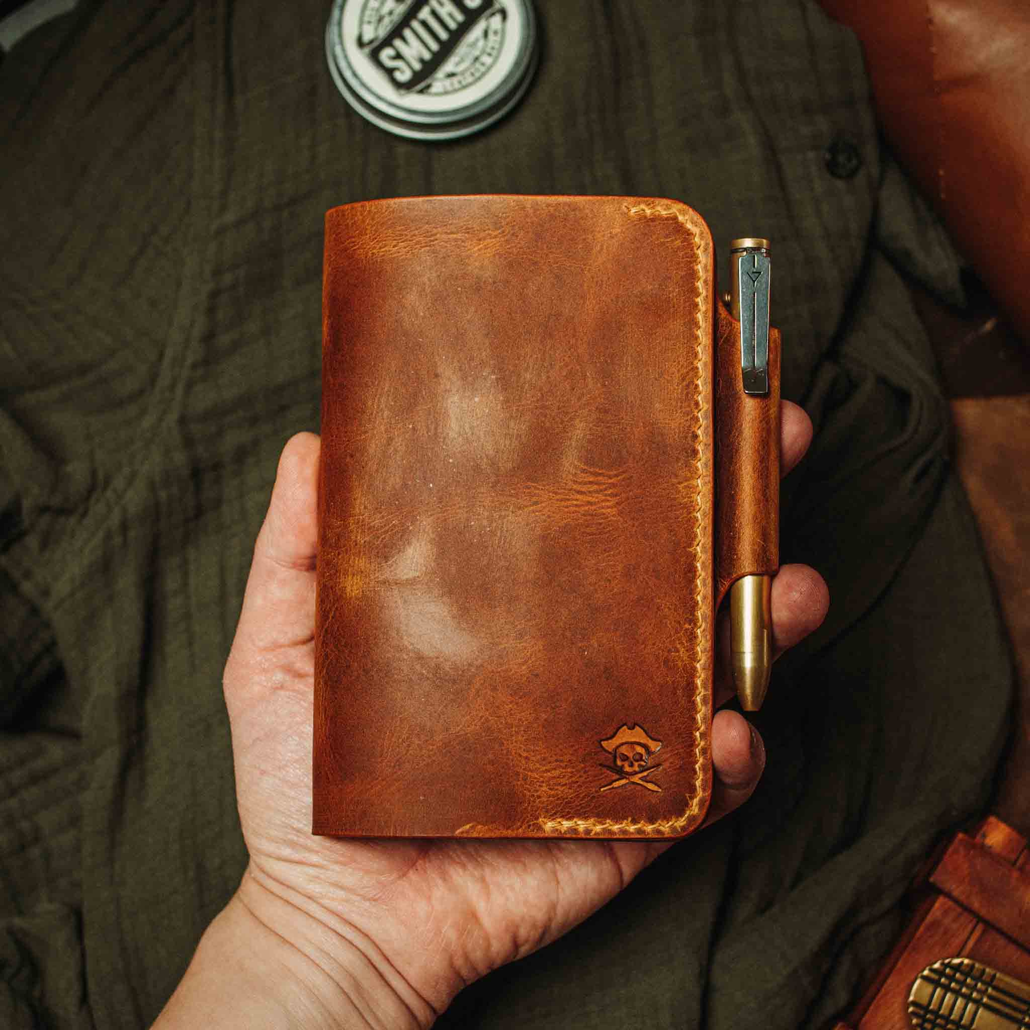 Pirate Goods Navigator Feldnotizen-Cover – Leder EDC Tagebuchhalter