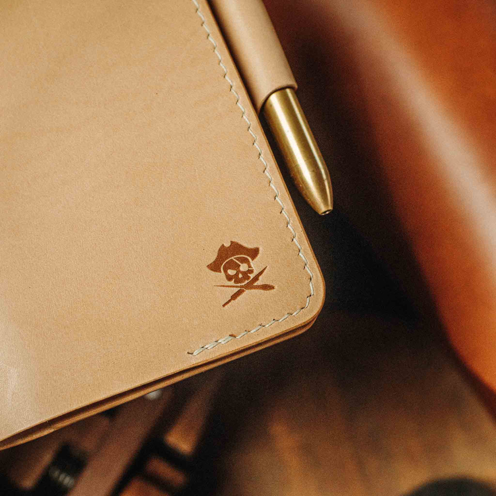 Funda de cuero para diario de uso diario Pirate Goods Navigator – Funda de cuero para diario EDC