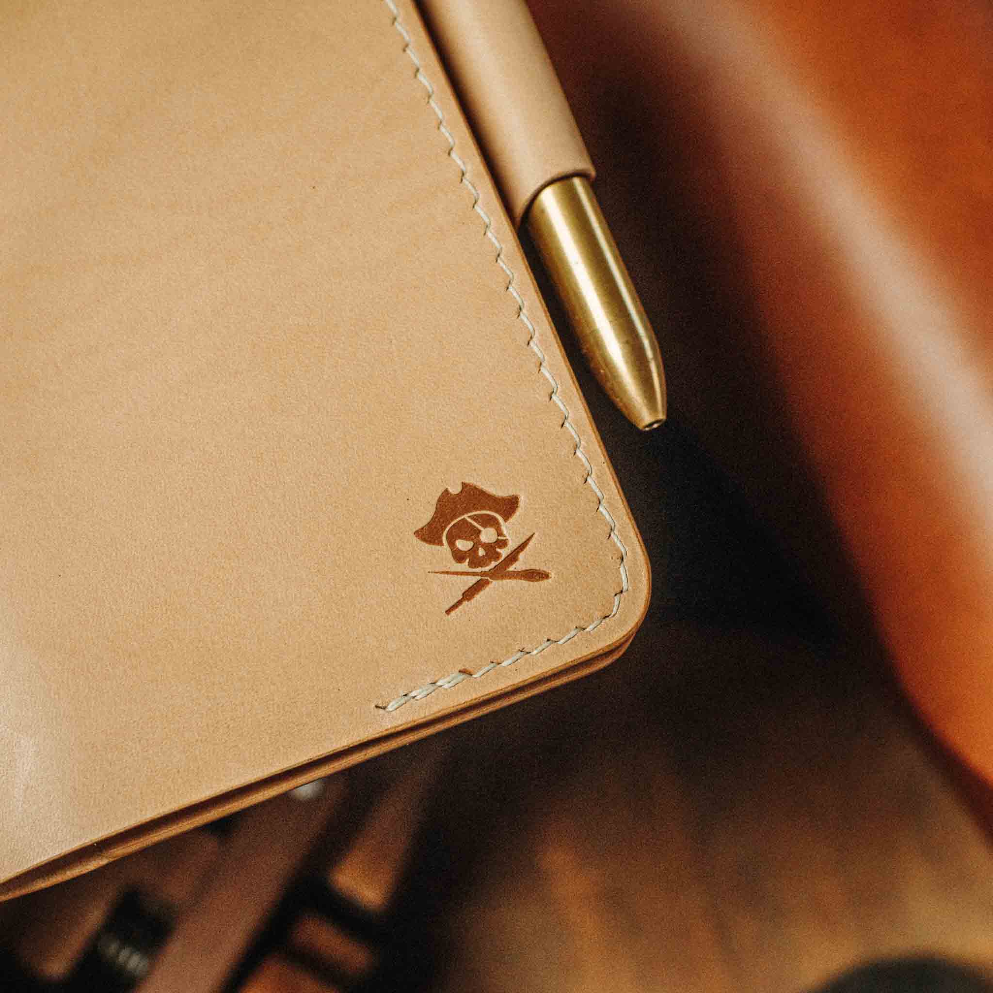 Funda de cuero para diario de uso diario Pirate Goods Navigator – Funda de cuero para diario EDC