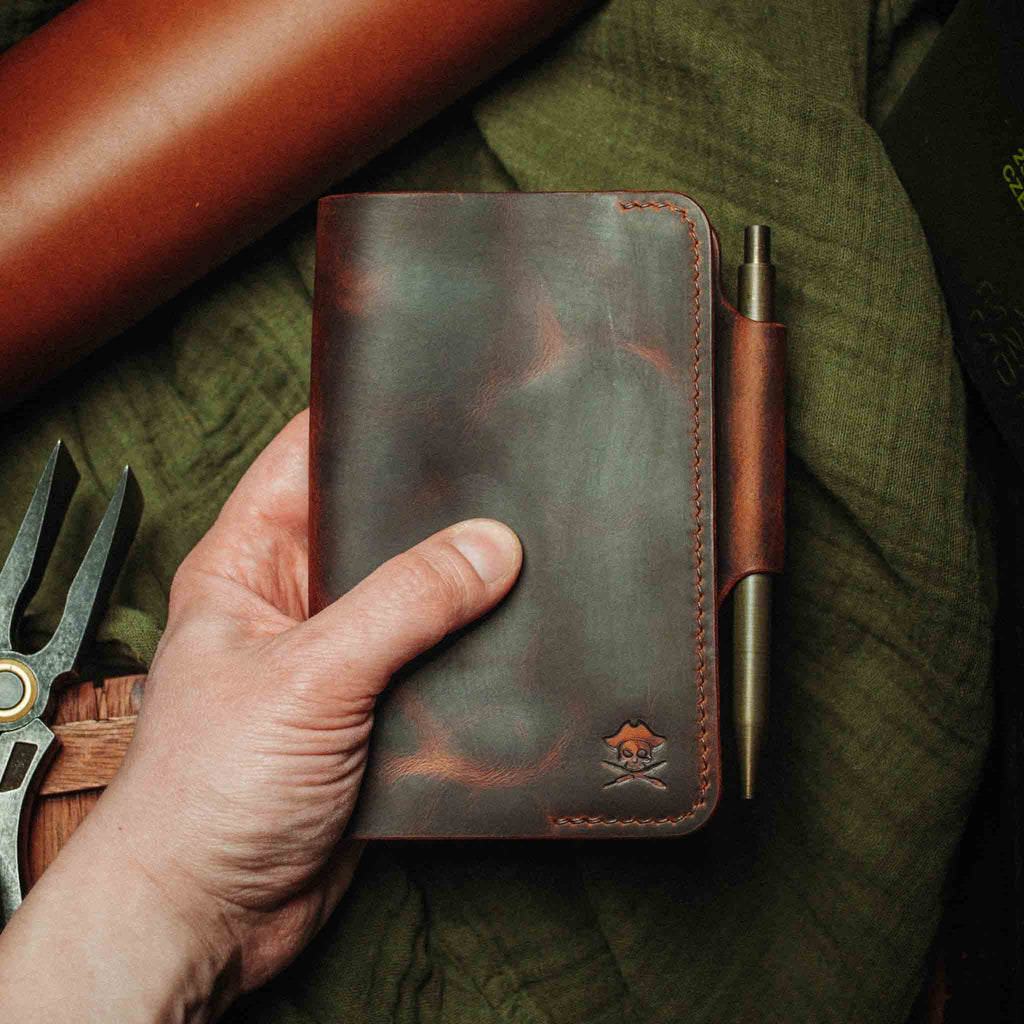 Funda de cuero para diario de uso diario Pirate Goods Navigator – Funda de cuero para diario EDC