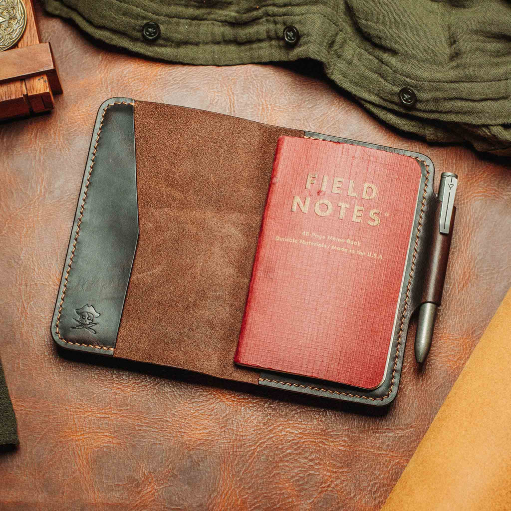Funda de cuero para diario de uso diario Pirate Goods Navigator – Funda de cuero para diario EDC