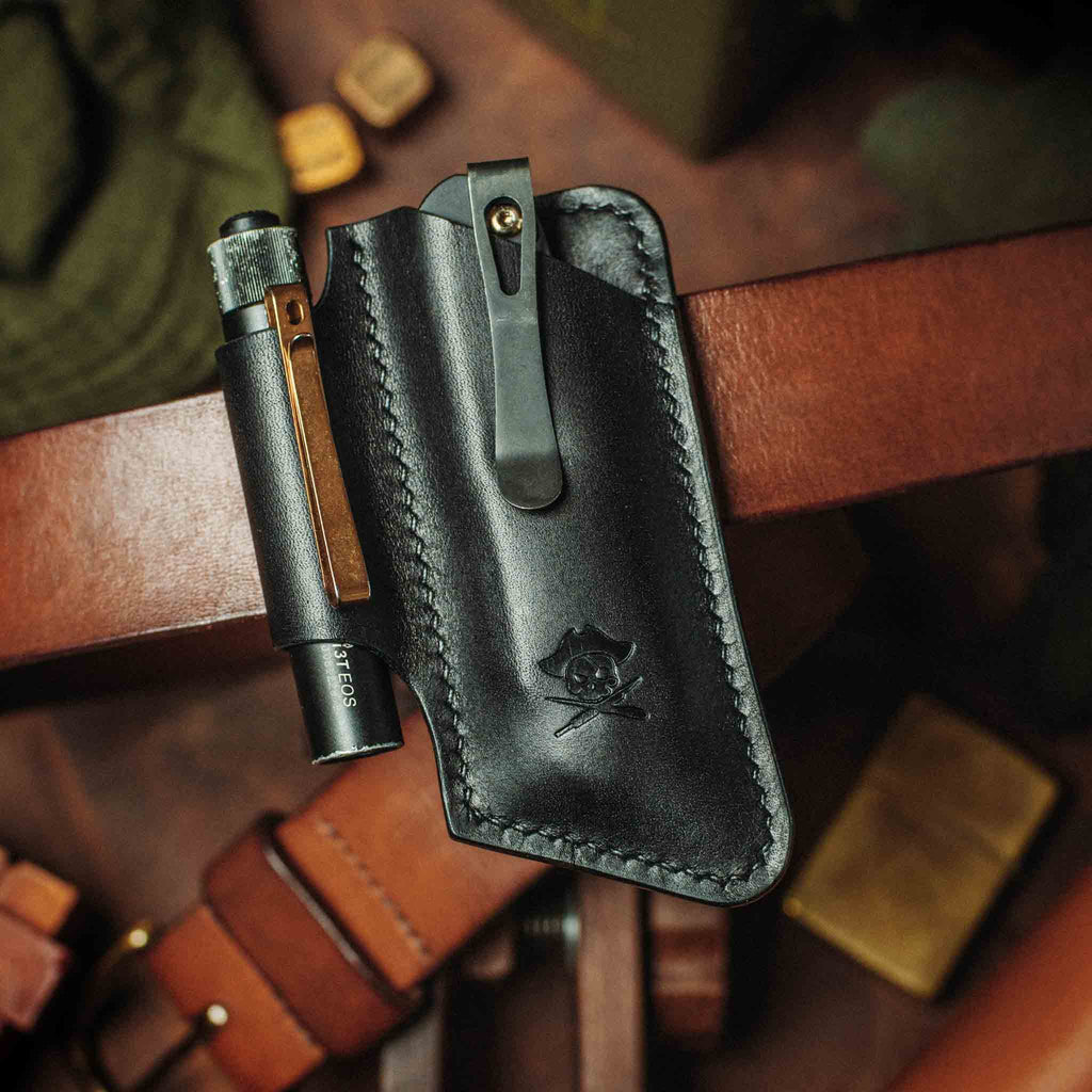 Funda de Cuchillo Marinero Pirata v4 – Soporte de Cuchillo de Cuero para Cinturón EDC