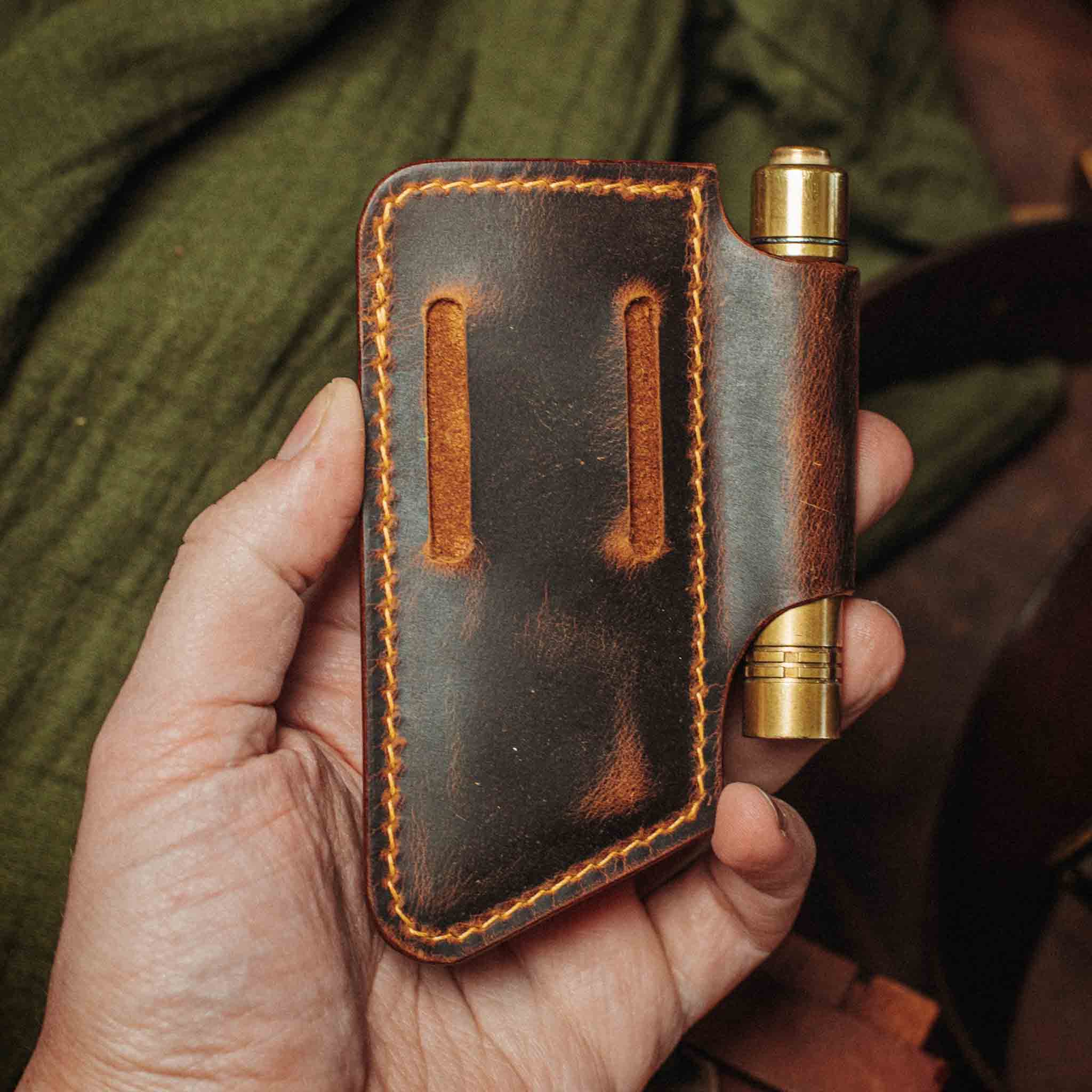 Funda de Cuchillo Marinero Pirata v4 – Soporte de Cuchillo de Cuero para Cinturón EDC
