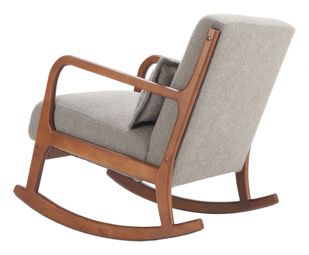 Hady Textured Fabric Rocking Chair