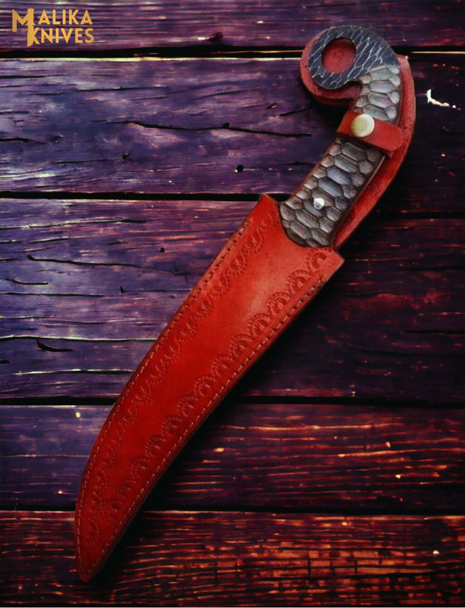 Handgeschmiedetes Damaszener Ringtail Jagdmesser