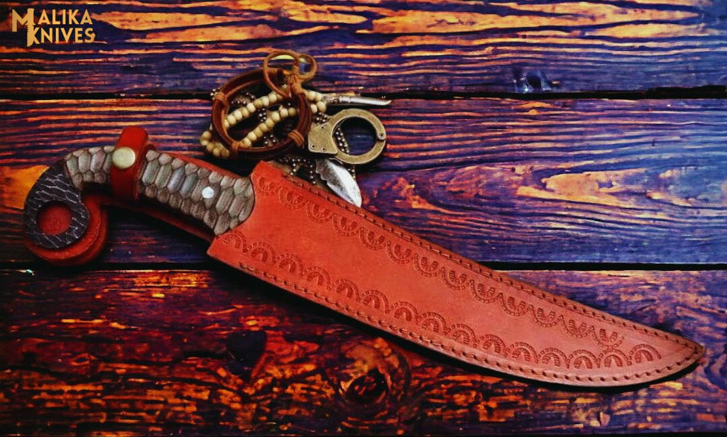 Handgeschmiedetes Damaszener Ringtail Jagdmesser