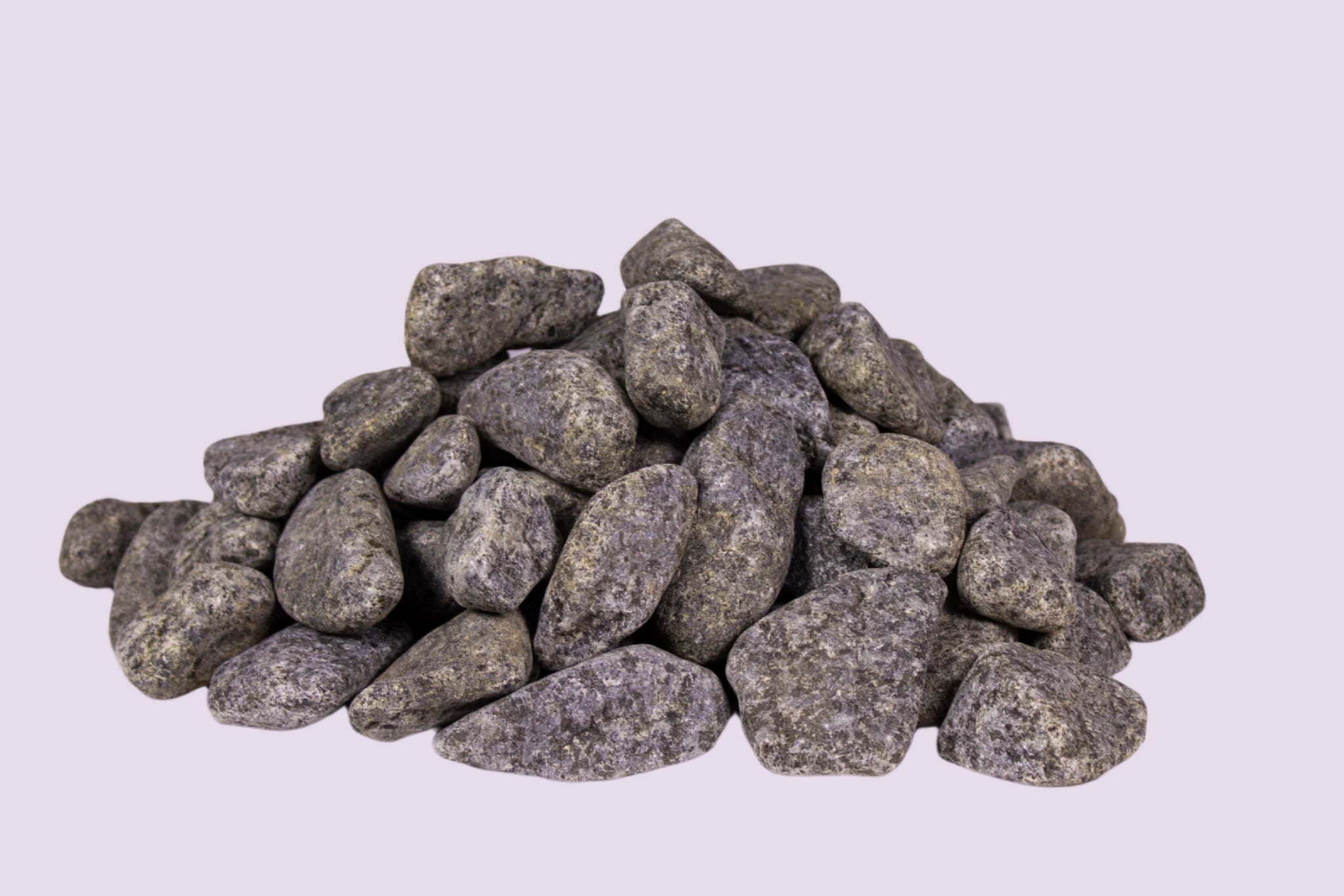 Abgerundete Saunasteine