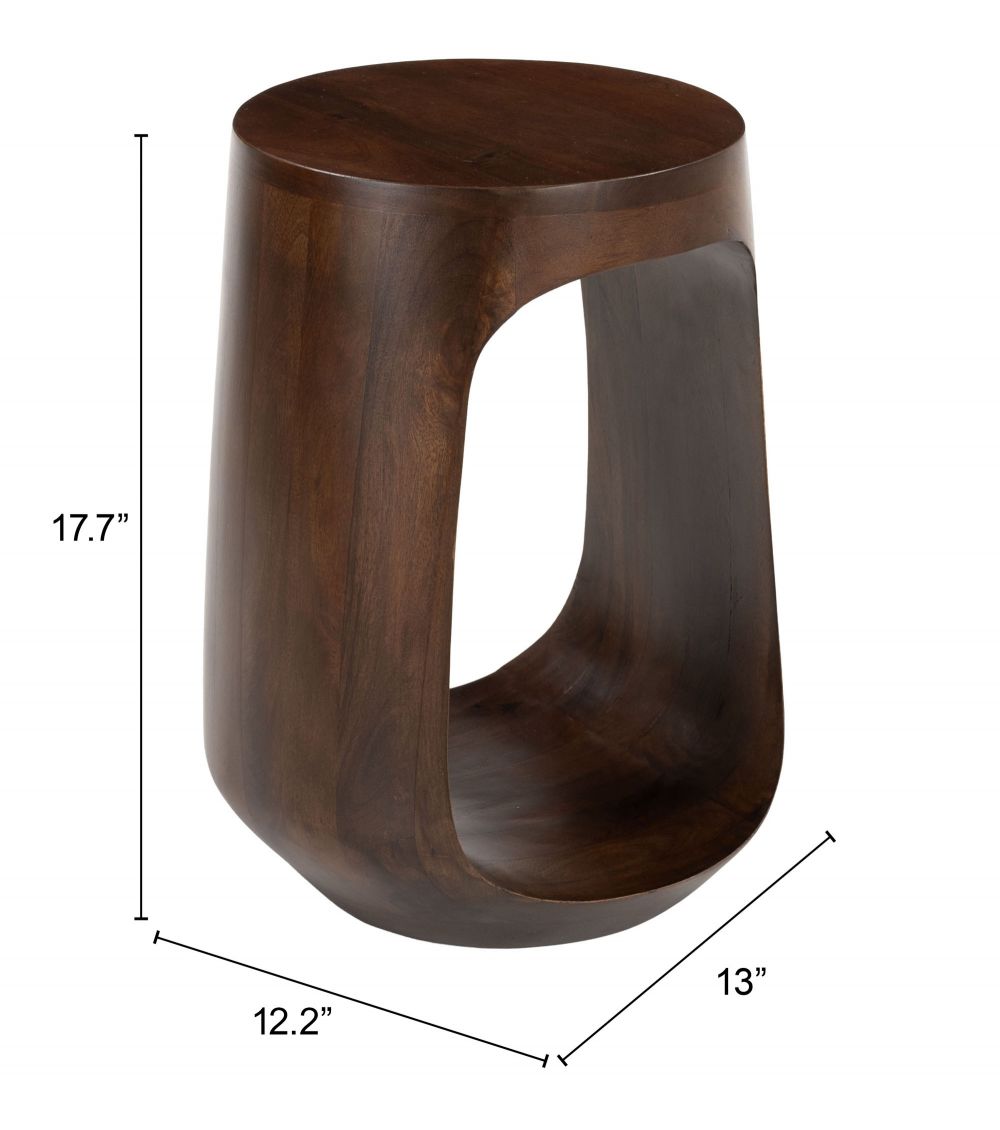 Okno Wooden Brown Side Table