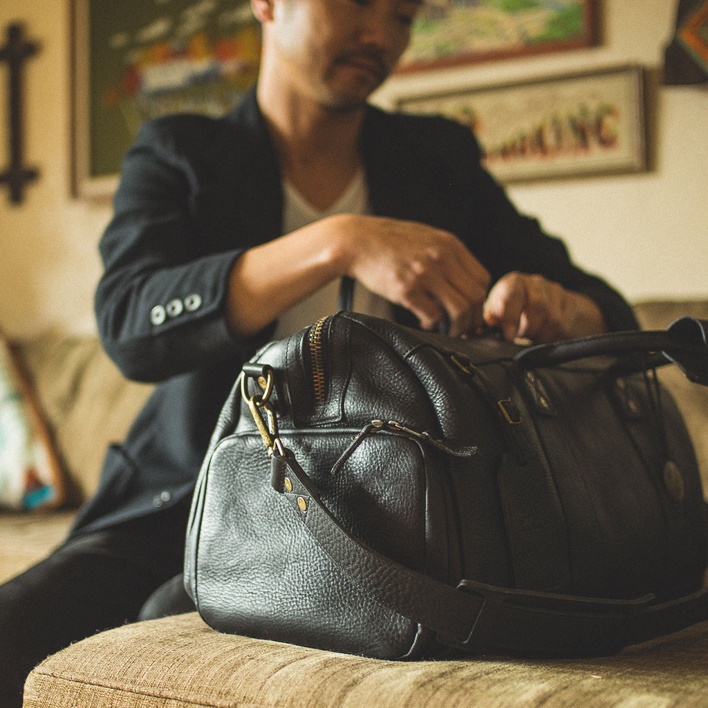 Lederne Atticus Schuh-Reisetasche