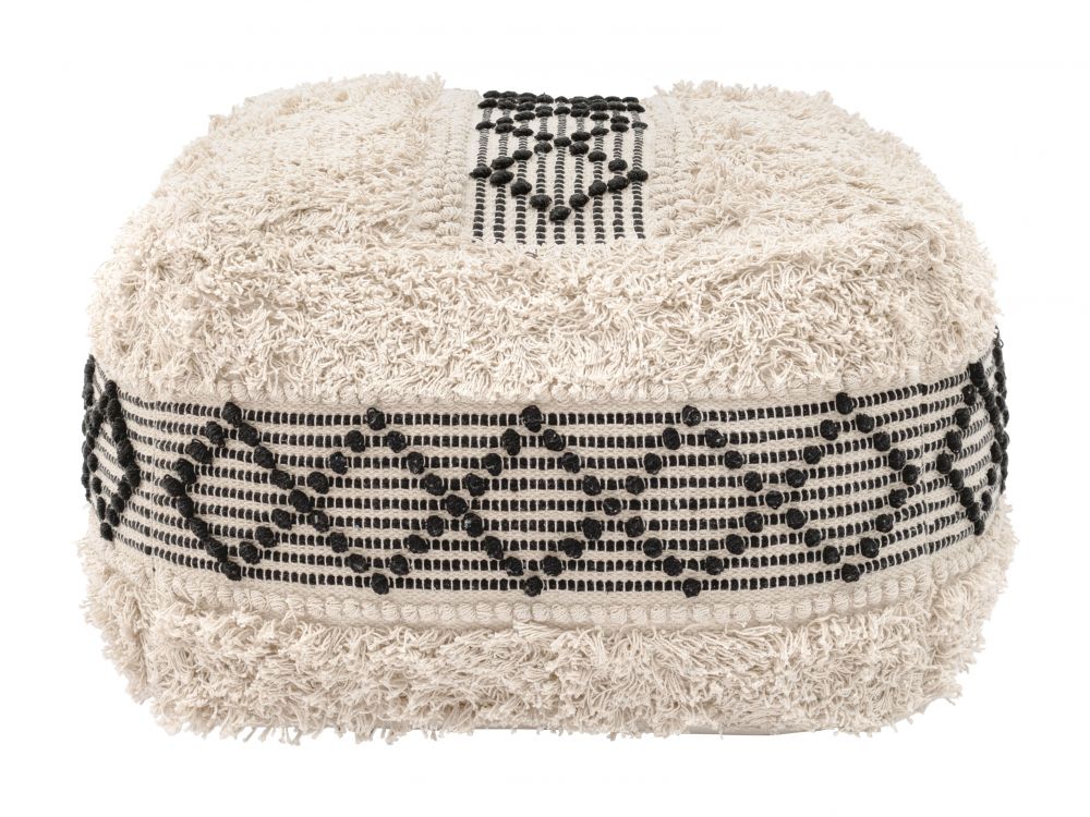 Pisco Textured Fabric Ottoman