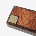 Zigarren-Reiseetui – Redwood-Maserholzintarsien – Personalisierte Messinggravur – Spanisches Zedernholzfutter
