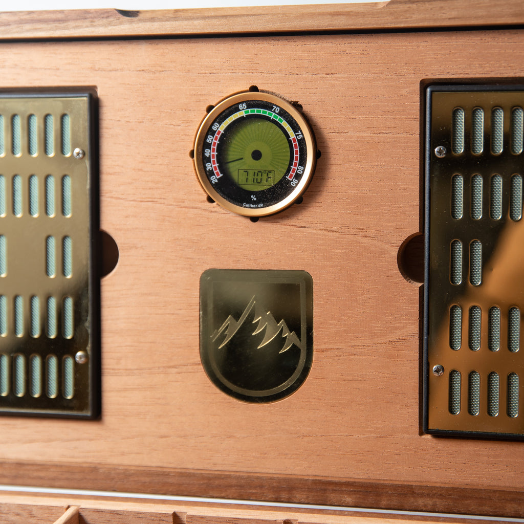 Cigar Humidor - Zebrawood with Spanish Cedar Lining - 80 Capacity
