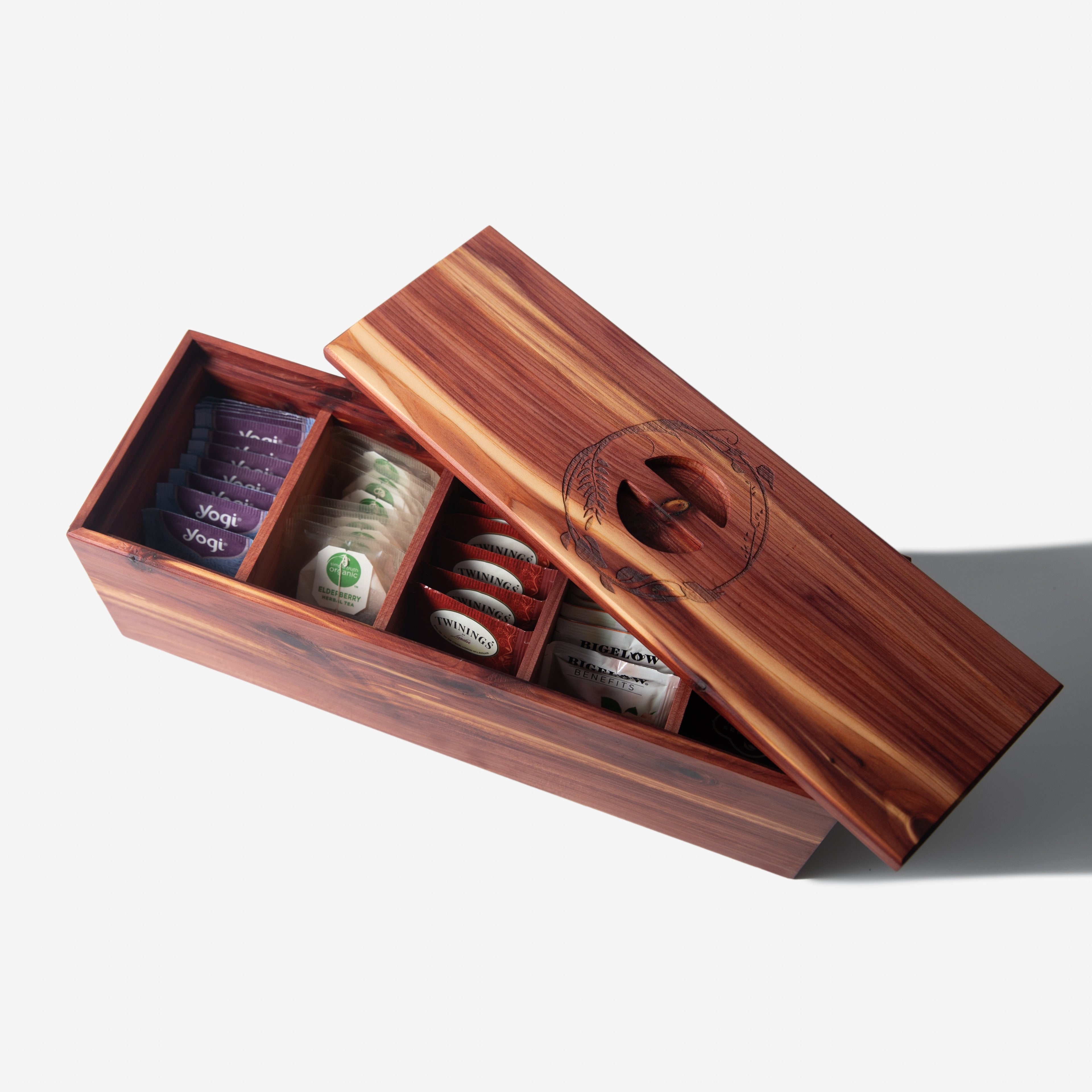 Tea Box - Red Cedar - 5 Compartments
