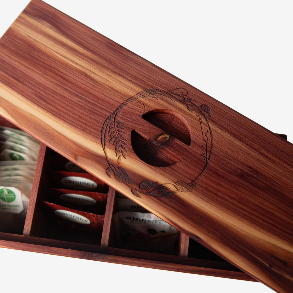Tea Box - Red Cedar - 5 Compartments