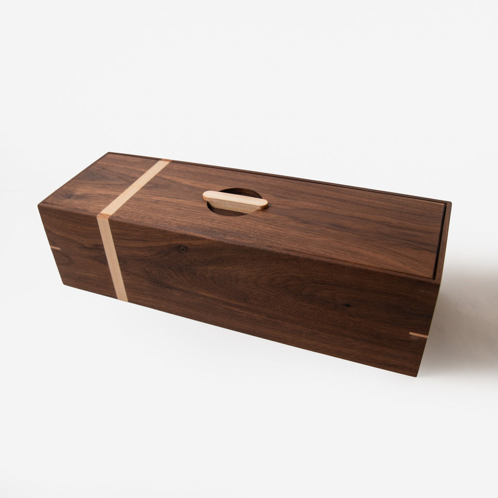 Teebox – Schwarznuss und Ahorn – 5 Fächer
