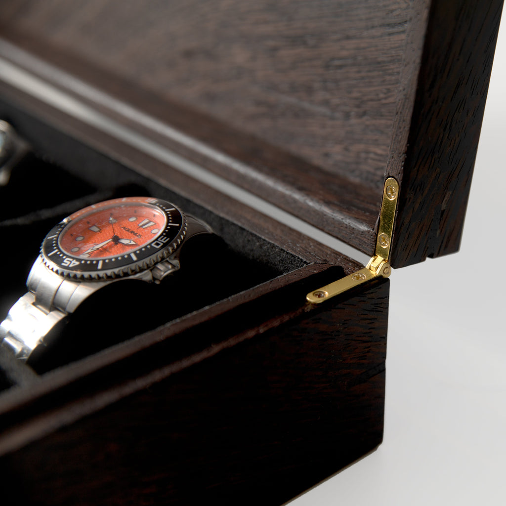 Caja para relojes - Madera de wengué - 8 compartimentos para relojes