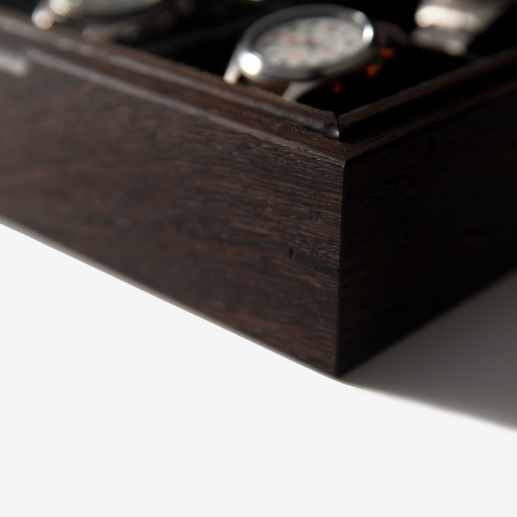 Caja para relojes - Madera de wengué - 8 compartimentos para relojes