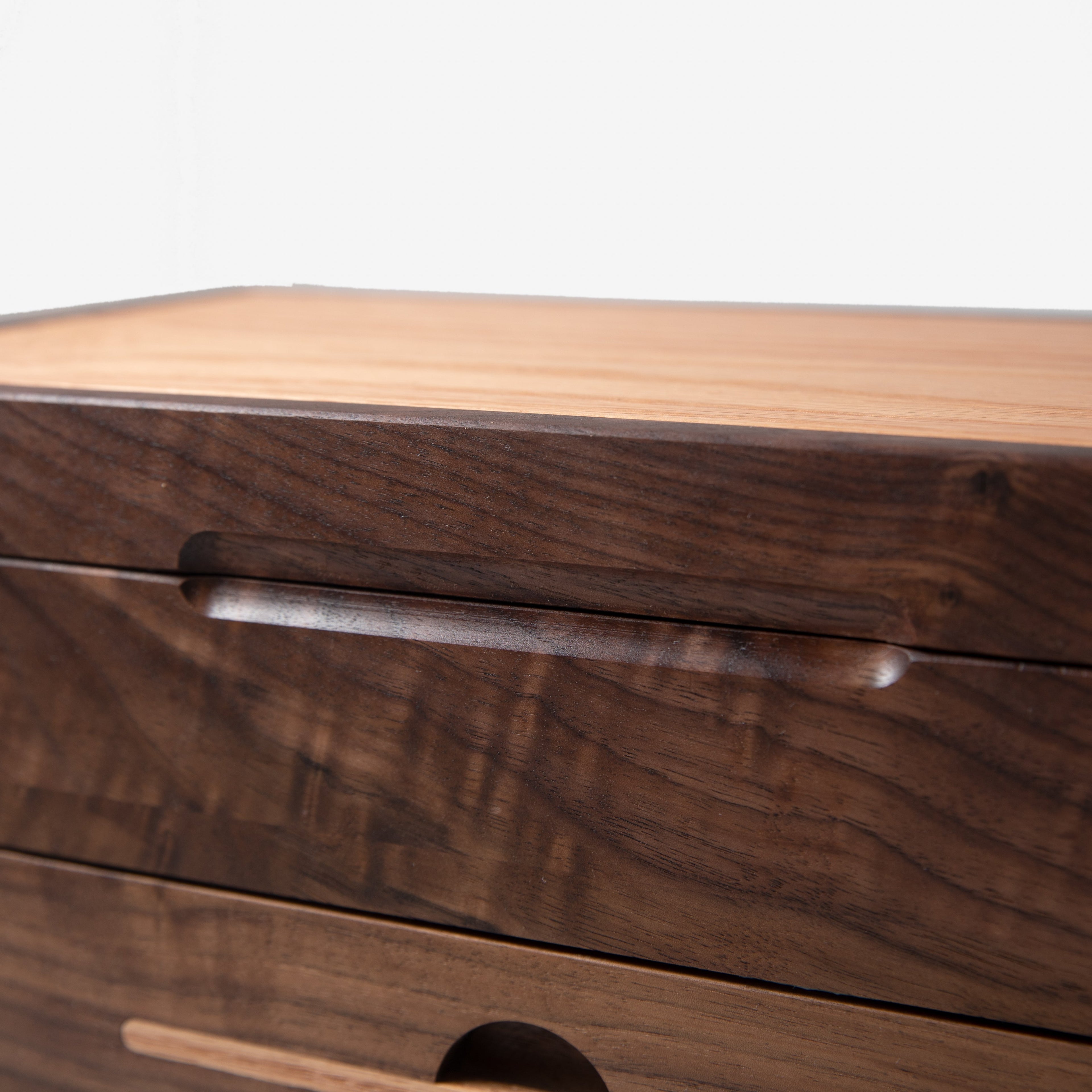 Caja para relojes con cajón - Nogal negro y roble - De 12 a 16 compartimentos para relojes