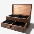 Caja para relojes con cajón - Nogal negro y roble - De 12 a 16 compartimentos para relojes
