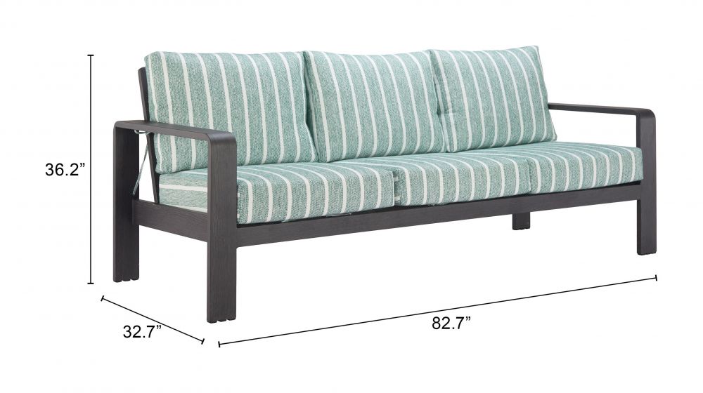 Rolig grünes Olefin-Gewebe Outdoor-Sofa