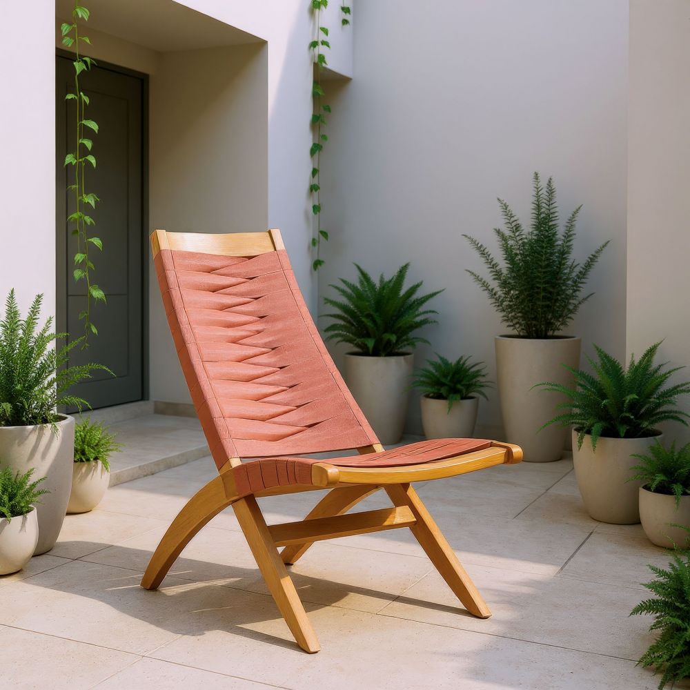 Rova Outdoor-Lounge-Sessel mit massivem Holzrahmen