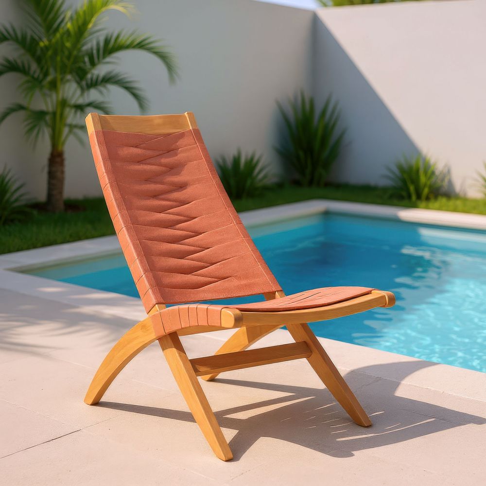 Rova Outdoor-Lounge-Sessel mit massivem Holzrahmen