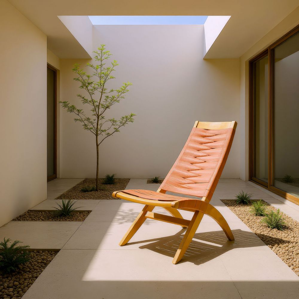 Rova Outdoor-Lounge-Sessel mit massivem Holzrahmen