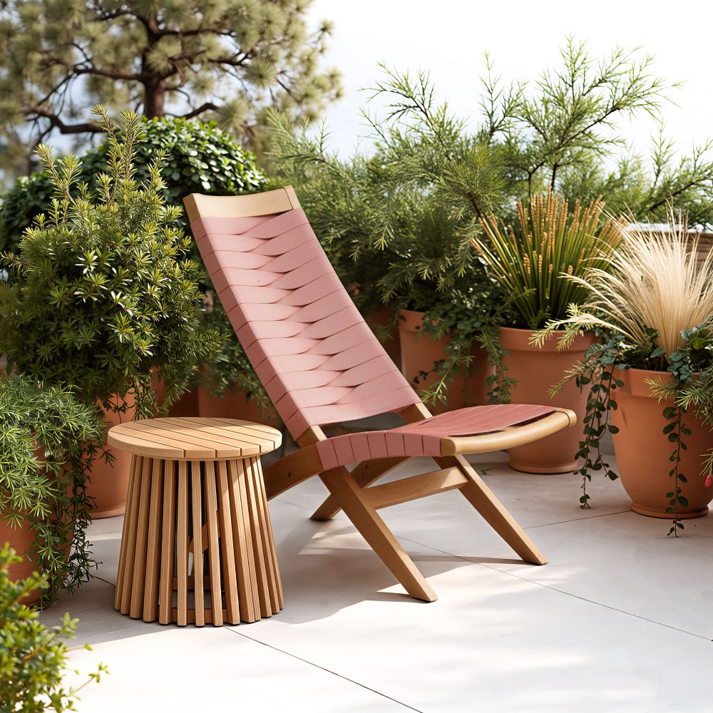 Rova Outdoor-Lounge-Sessel mit massivem Holzrahmen