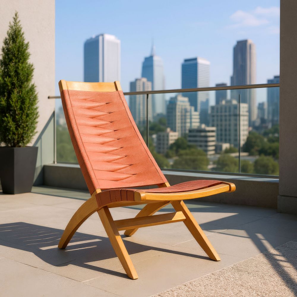 Rova Outdoor-Lounge-Sessel mit massivem Holzrahmen