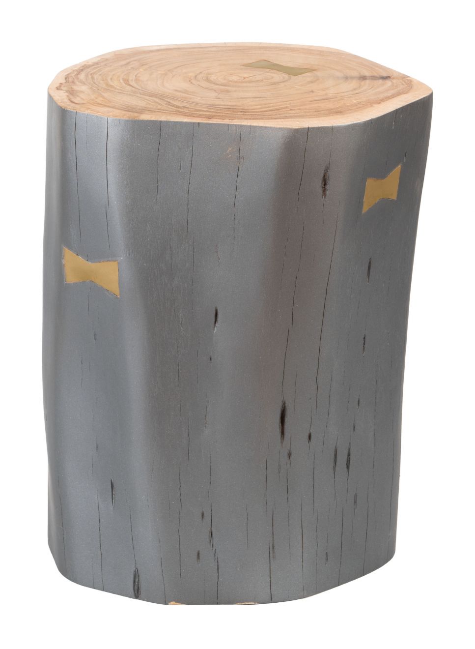 Mesa auxiliar de madera gris Sugra