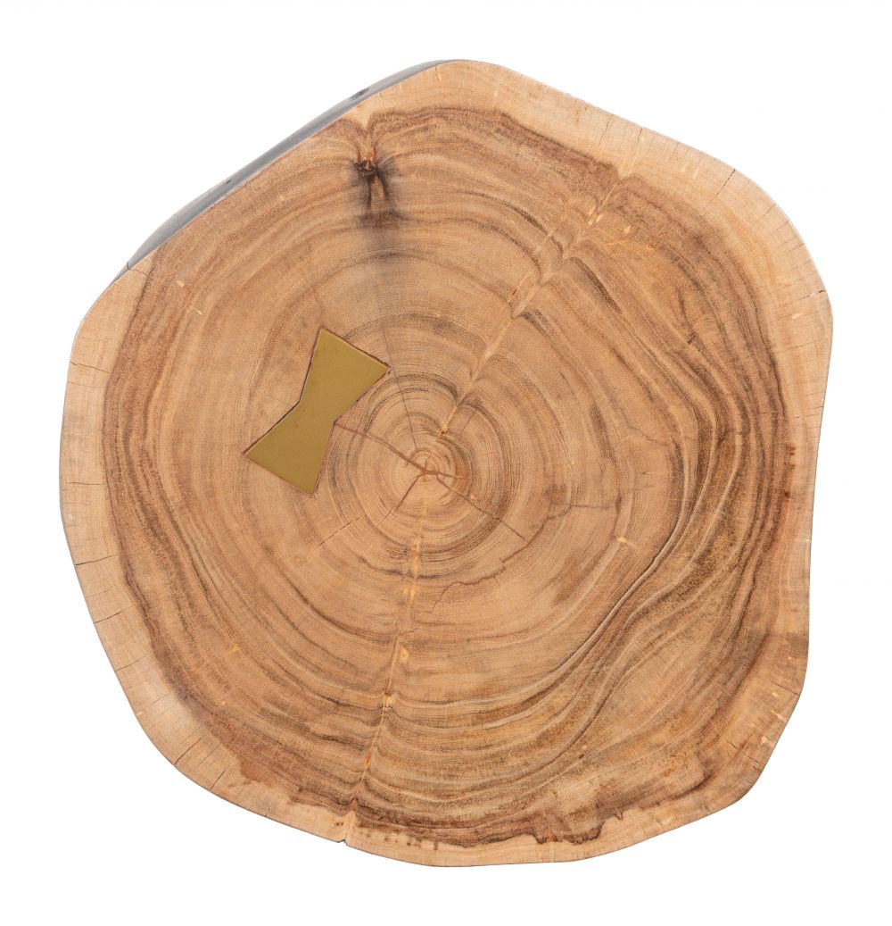 Mesa auxiliar de madera gris Sugra