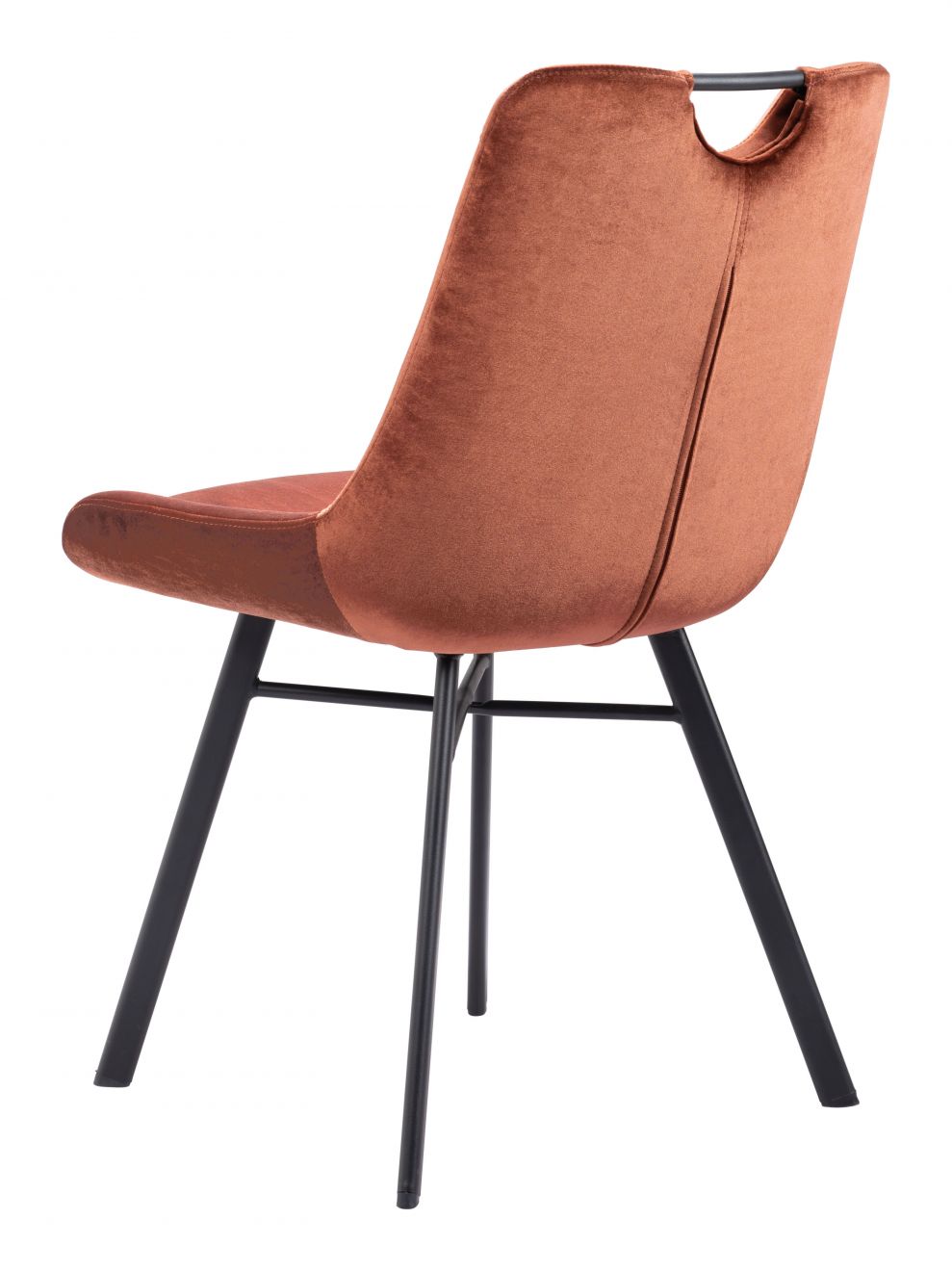 Tyler Brown Velvet Armless Dining Chair 2PC