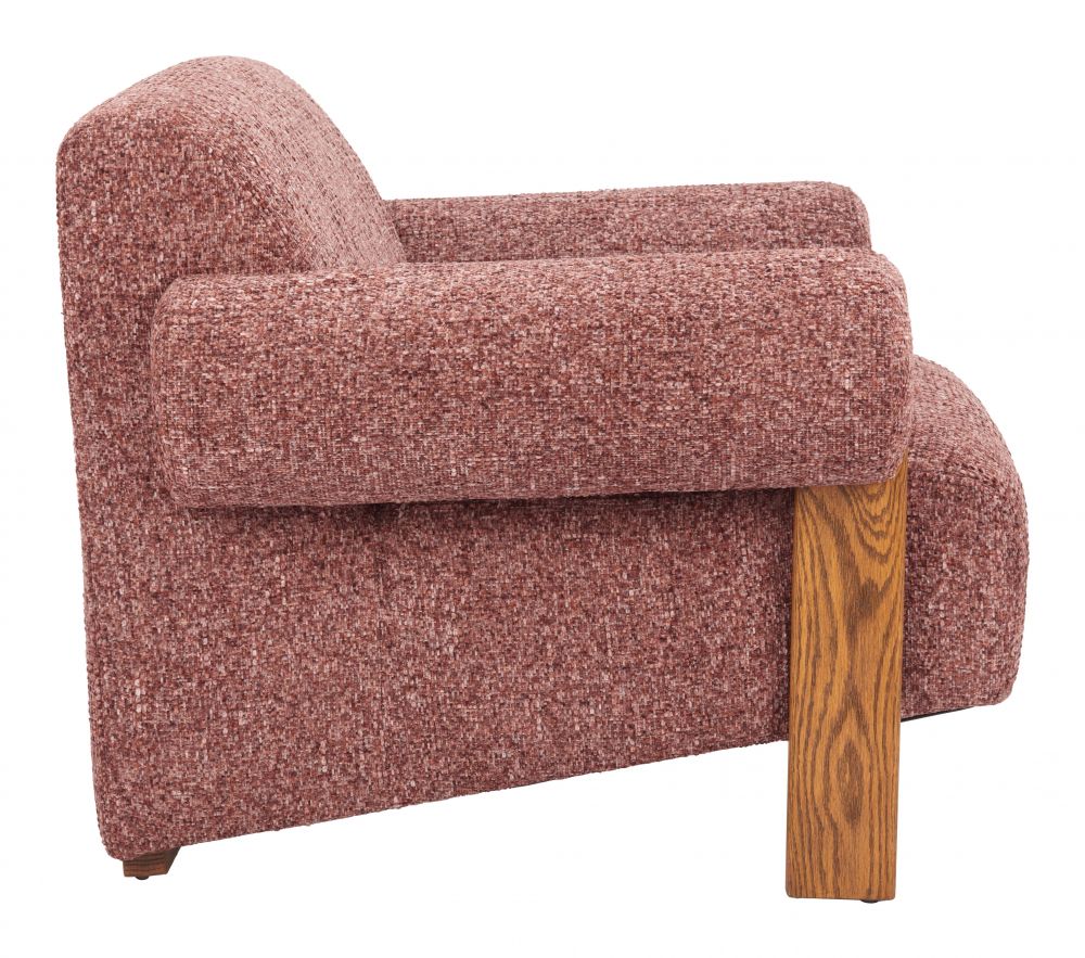 Sillón decorativo Verity de tela texturizada color cobre