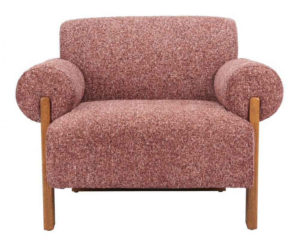 Sillón decorativo Verity de tela texturizada color cobre