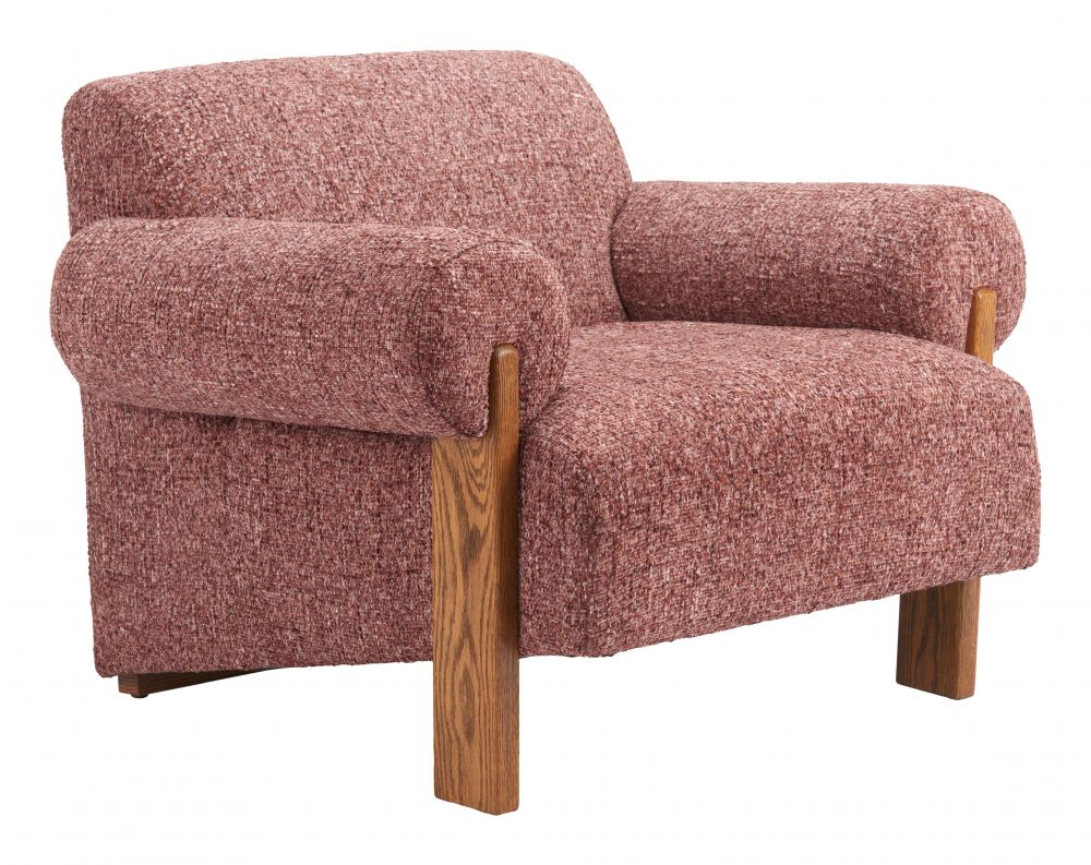 Sillón decorativo Verity de tela texturizada color cobre