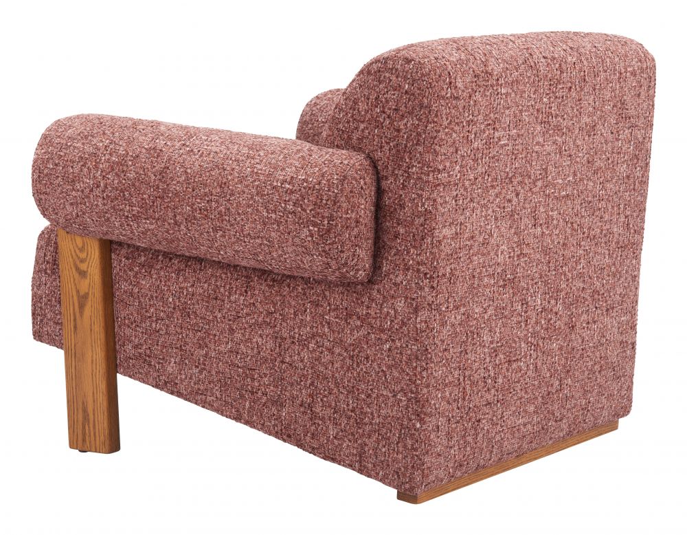 Sillón decorativo Verity de tela texturizada color cobre