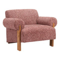 Sillón decorativo Verity de tela texturizada color cobre