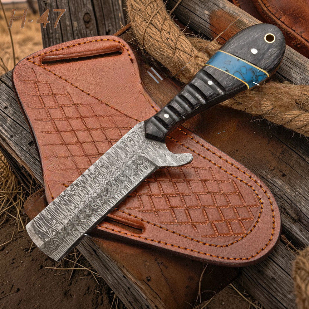 Bull Cutter Messer 1095 Damaststahl Cowboy Messer