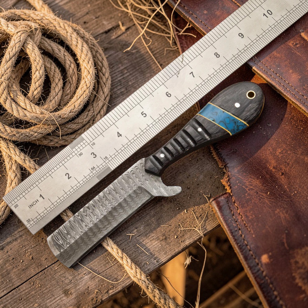 Bull Cutter Messer 1095 Damaststahl Cowboy Messer