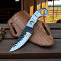 Handgefertigtes Cowboy-Messer | Geschmiedete D2-Stahlklinge mit Harzgriff & Pfannkuchen-Scheide – Ranch- & Western-Stil